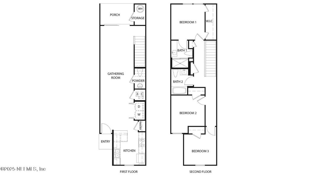 2D floor plan layout of this home in Cordera Townhomes, St. Augustine, FL (Image 3). 2D floor plan layout of this home in Cordera Townhomes, St. Augustine, FL (Image 3).