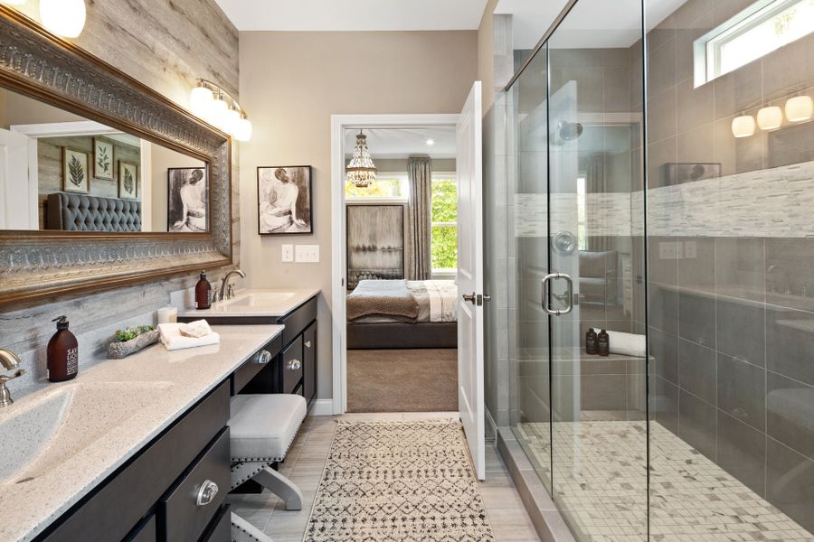Representative furnished interior of a home built from the Everett by Fischer Homes in Woodberry, Canton (Image 22).