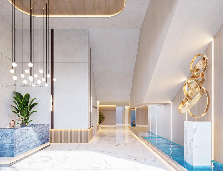 Furnished interior view inside a new home in , Miami (Image 8).
