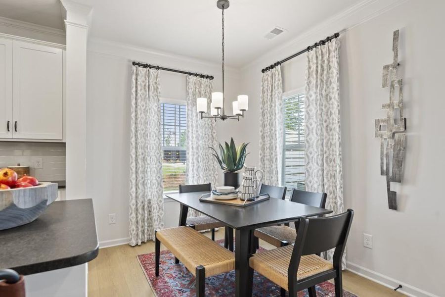 Furnished interior view inside a new home in Summit at Gateway, Jasper (Image 9). Furnished interior view inside a new home in Summit at Gateway, Jasper (Image 9).