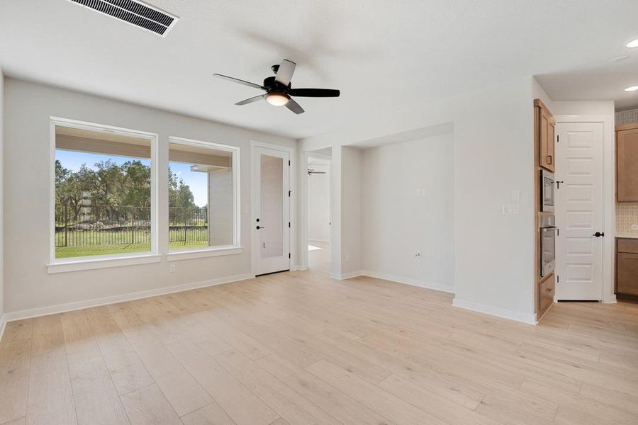 Spacious, unfurnished interior of a new home in Terrace Collection at Lariat, Liberty Hill (Image 29). Spacious, unfurnished interior of a new home in Terrace Collection at Lariat, Liberty Hill (Image 29).
