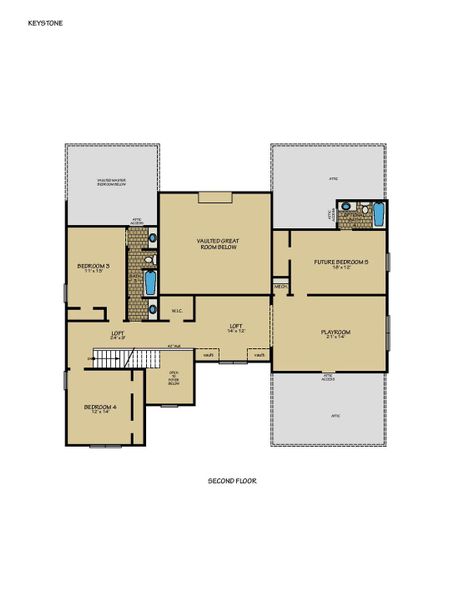 2D floor plan layout for the Keystone by Grant & Co in White Oak, Arlington, TN (Image 4). 2D floor plan layout for the Keystone by Grant & Co in White Oak, Arlington, TN (Image 4).