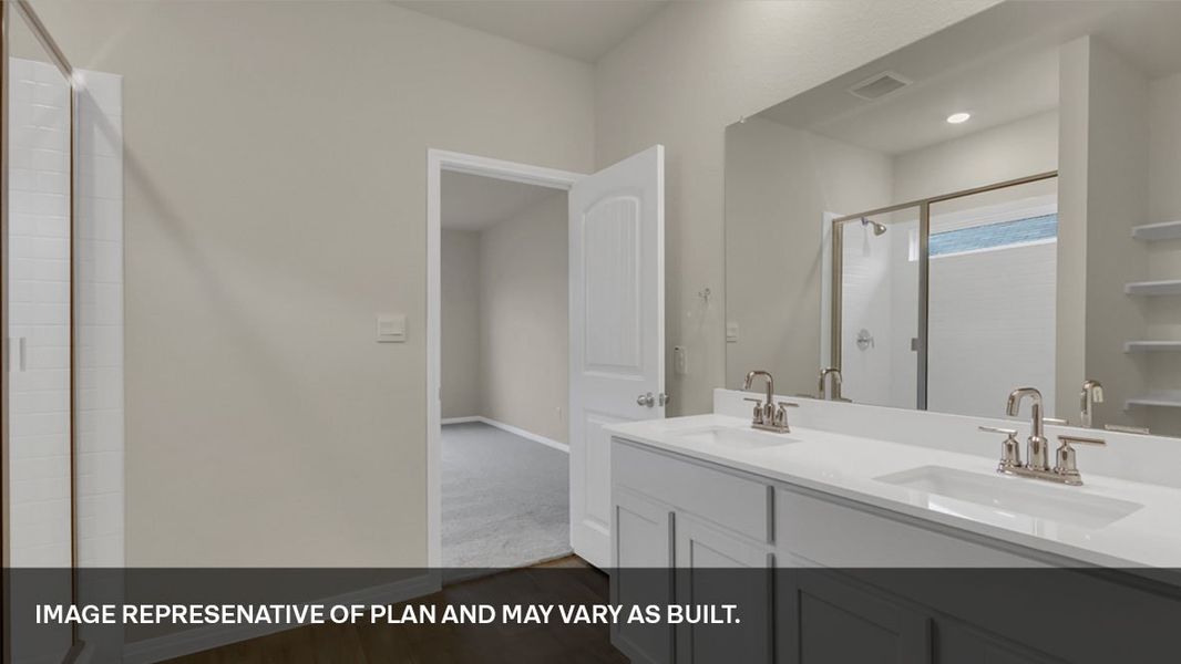 Furnished interior view inside a new home in Trails at Wildhorse, Austin (Image 10).