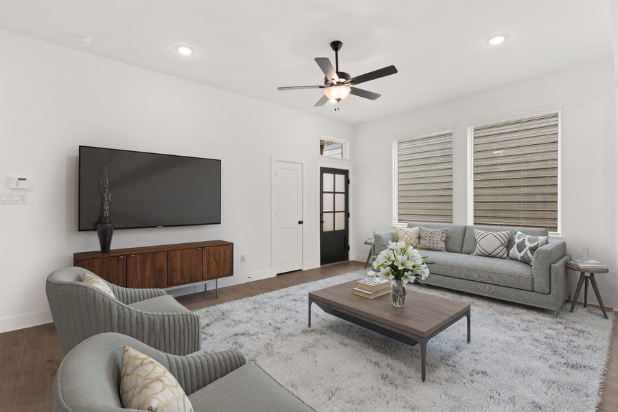 Furnished interior view inside a new home in The Woodlands Hills, Willis (Image 6). Furnished interior view inside a new home in The Woodlands Hills, Willis (Image 6).