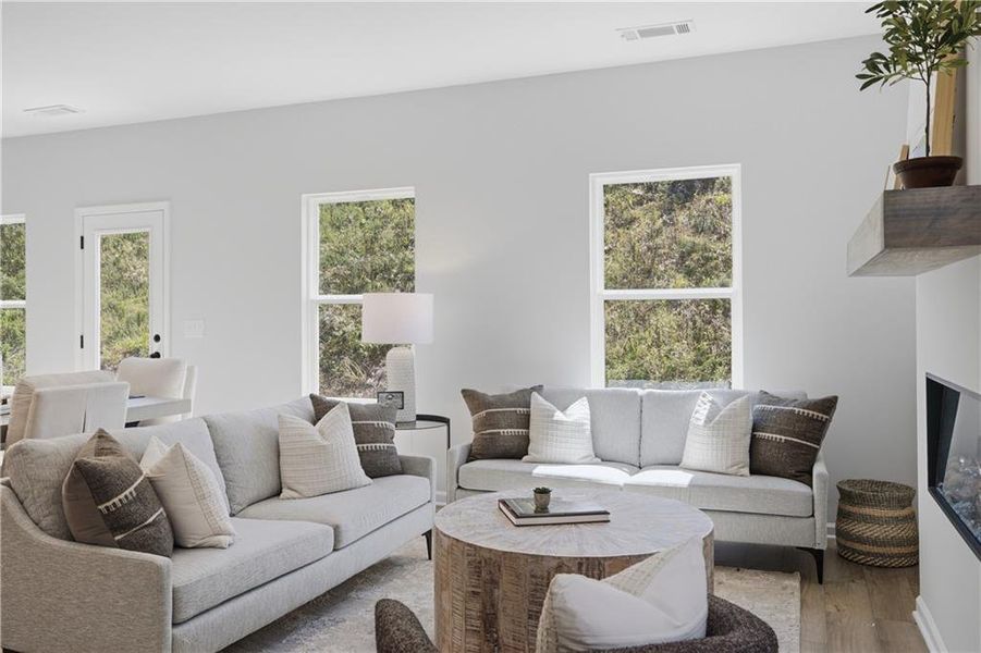 Furnished interior view inside a new home in The Bluffs, Canton (Image 6).