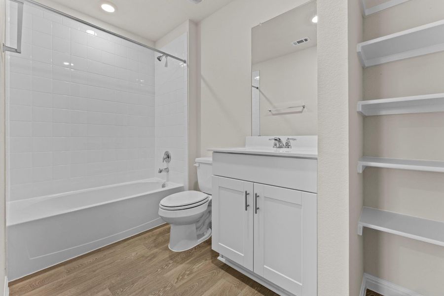 Furnished interior view inside a new home in Whisper South, San Marcos (Image 8). Furnished interior view inside a new home in Whisper South, San Marcos (Image 8).