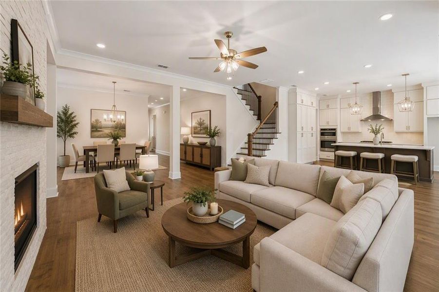Furnished interior view inside a new home in Waterhaven, Cumming (Image 21).