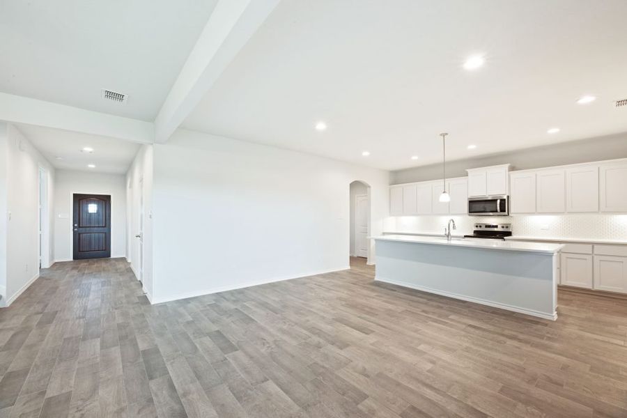 Representative exterior photo of a completed home built from the Radcliffe II by Impression Homes in Stone Eagle, Azle, TX (Image 10).