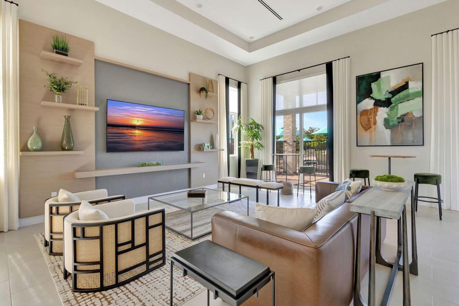 Furnished interior view inside a new home in , Miami (Image 25).