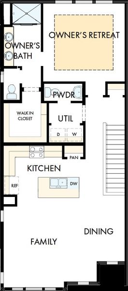 2D floor plan layout of this home in Westwood Reserve, Charlotte, NC (Image 3).