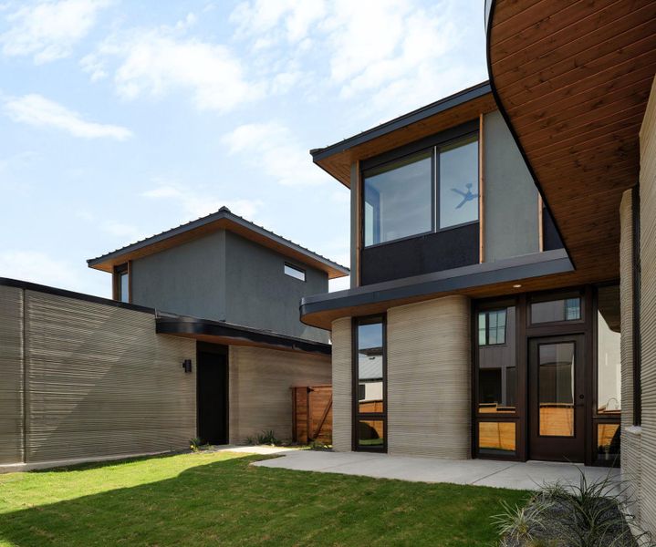 Exterior details and patio area of a home in , Austin (Image 3). Exterior details and patio area of a home in , Austin (Image 3).