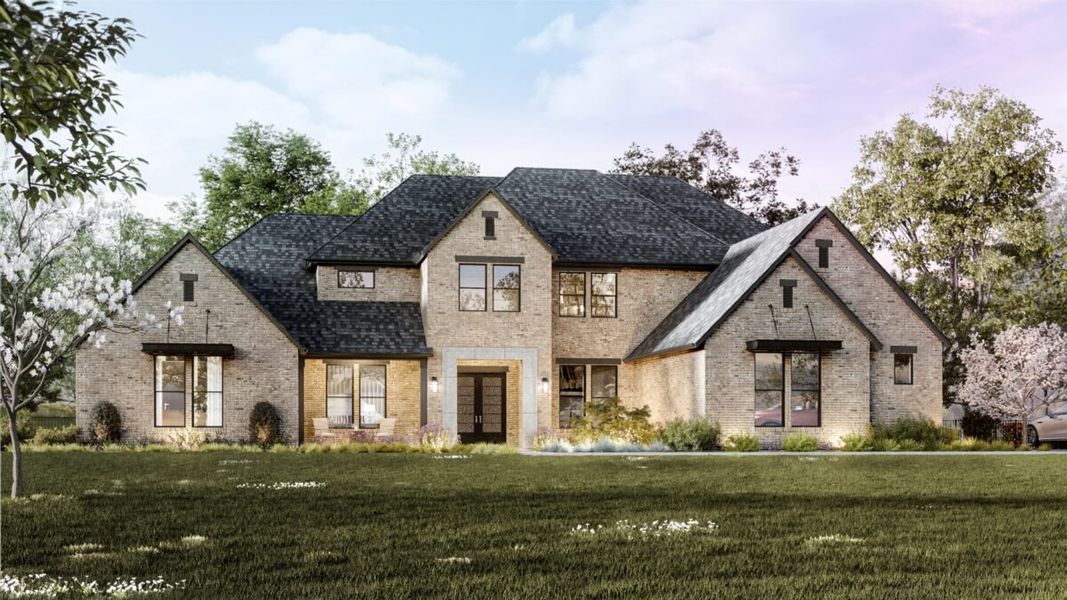 Representative exterior photo of a completed home built from the Miles by Olivia Clarke Homes in The Arbors at Lakewood Village, Lakewood Village, TX (Image 2).