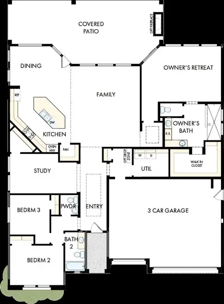 2D floor plan layout of this home in Canyon Views – 70’ Sunrise Series, Litchfield Park, AZ (Image 2). 2D floor plan layout of this home in Canyon Views – 70’ Sunrise Series, Litchfield Park, AZ (Image 2).