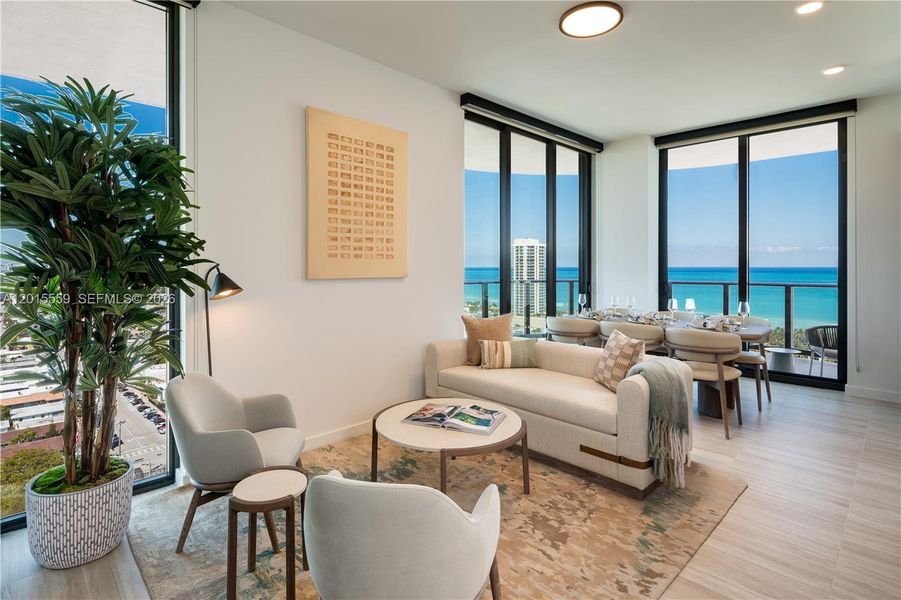 Furnished interior view inside a new home in , Miami Beach (Image 7). Furnished interior view inside a new home in , Miami Beach (Image 7).