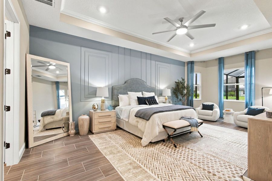 Representative furnished interior of a home built from the Joyce by William Ryan Homes in Pinecone Reserve, Brooksville (Image 21). Representative furnished interior of a home built from the Joyce by William Ryan Homes in Pinecone Reserve, Brooksville (Image 21).
