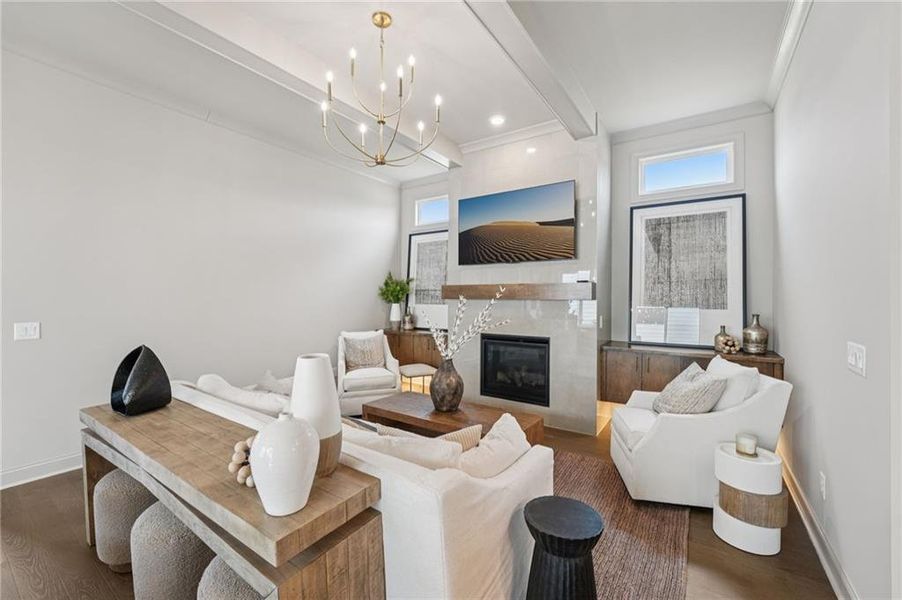 Furnished interior view inside a new home in Promenade at Sawnee Village, Cumming (Image 8).