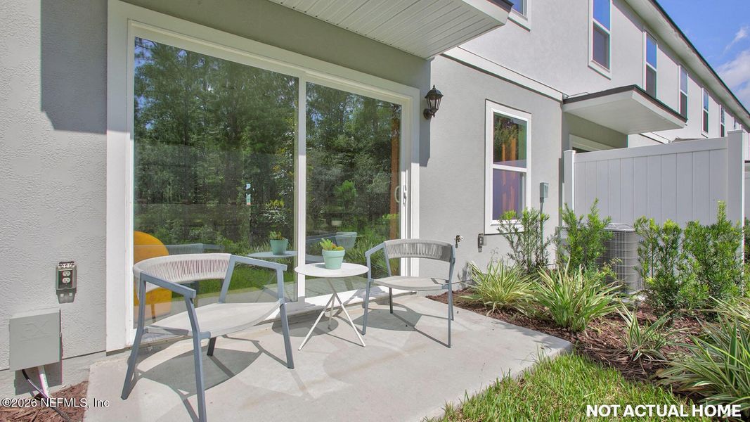 Exterior details and patio area of a home in Bridle Creek, Jacksonville (Image 2). Exterior details and patio area of a home in Bridle Creek, Jacksonville (Image 2).