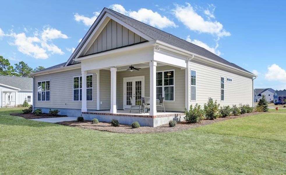 Representative exterior details of a home built from the Lanai by Bill Clark Homes in Sidbury Landing, Wilmington (Image 44). Representative exterior details of a home built from the Lanai by Bill Clark Homes in Sidbury Landing, Wilmington (Image 44).