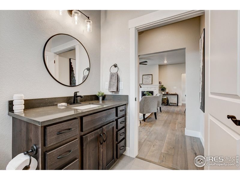 Furnished interior view inside a new home in The Lakes at Centerra - North Shore Flats, Loveland (Image 6). Furnished interior view inside a new home in The Lakes at Centerra - North Shore Flats, Loveland (Image 6).