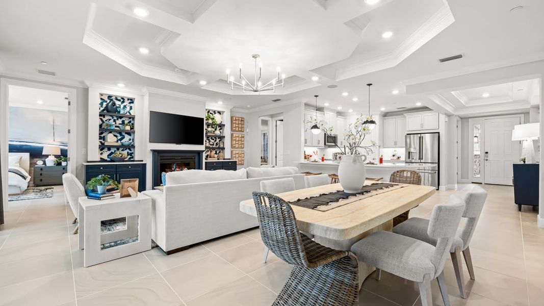 Representative furnished interior of a home built from the Vitale by Taylor Morrison in Esplanade by the Islands Coach Homes, Naples (Image 10).