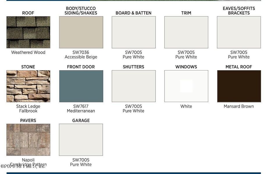 Sample of building materials used in homes in , Ponte Vedra (Image 4).