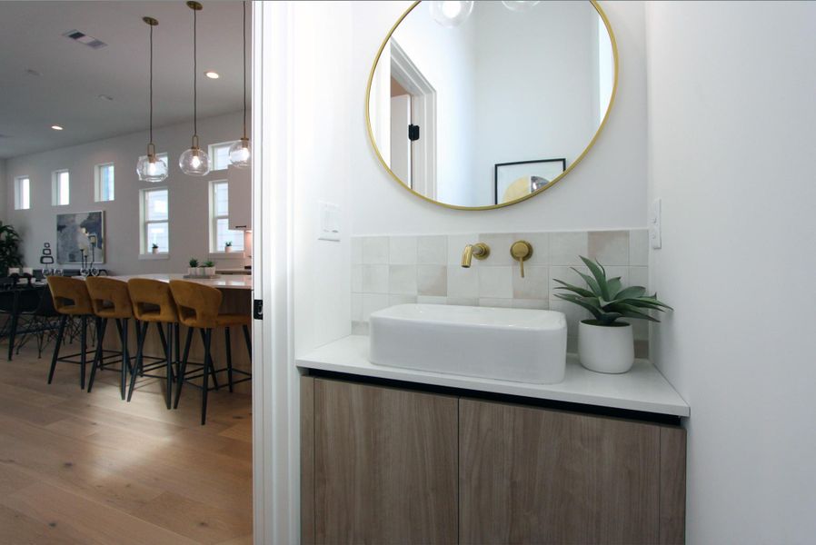 Furnished interior view inside a new home in Yale Terrace, Houston (Image 29). Furnished interior view inside a new home in Yale Terrace, Houston (Image 29).