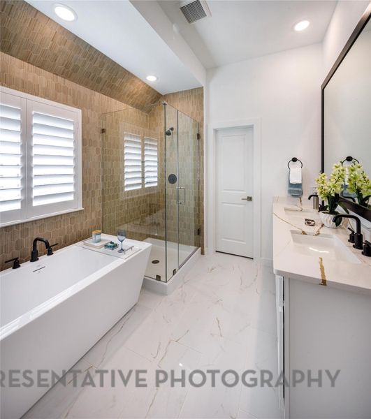 Furnished interior view inside a new home in Bridgeland Central: The Villas, Cypress (Image 5). Furnished interior view inside a new home in Bridgeland Central: The Villas, Cypress (Image 5).