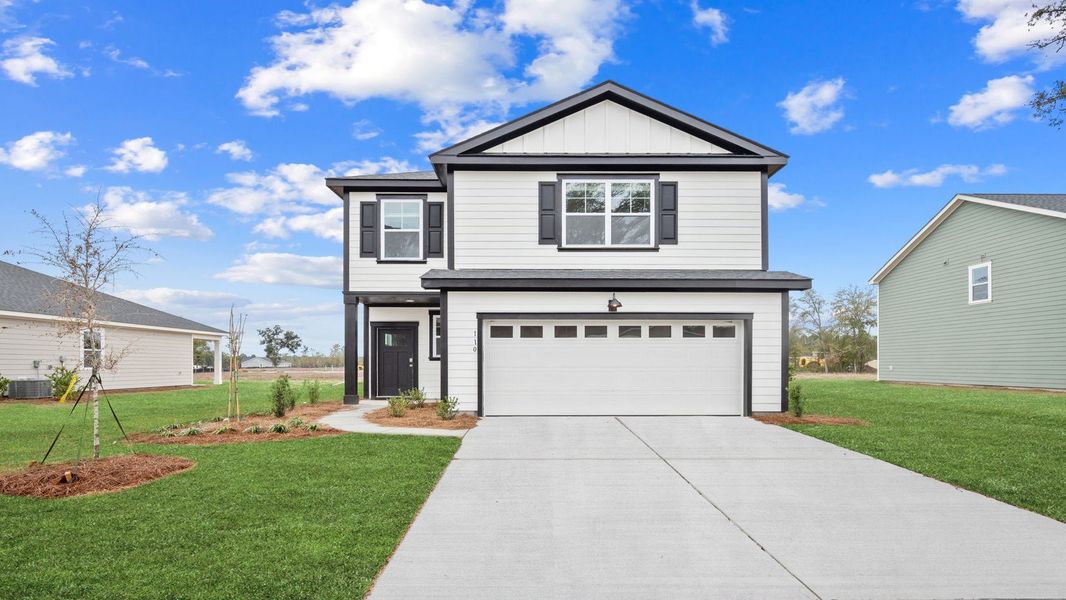 Representative exterior photo of a completed home built from the Manning by D.R. Horton in Laurel Grove, Guyton, GA (Image 14).