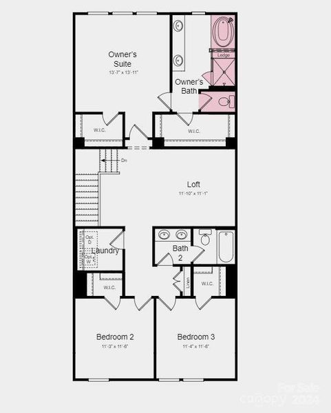 Structural options added: Alternate owner’s bath, and tray ceiling in owner’s suite.