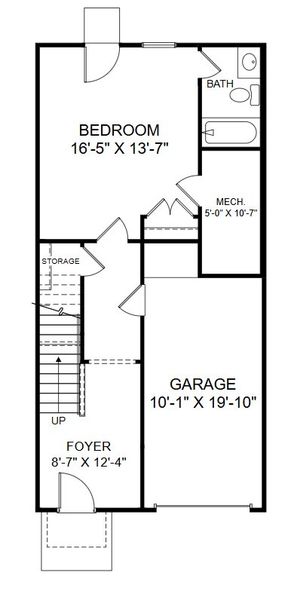 2D floor plan layout for the The Balfour by Stanley Martin Homes in Rhetts Cove, Johns Island, SC (Image 6).