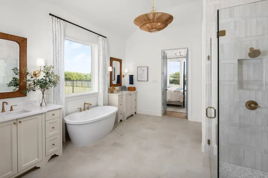 Representative furnished interior of a home built from the RoundRock - SH 6236 by Shaddock Homes in The Homestead - 72', Rockwall (Image 16).