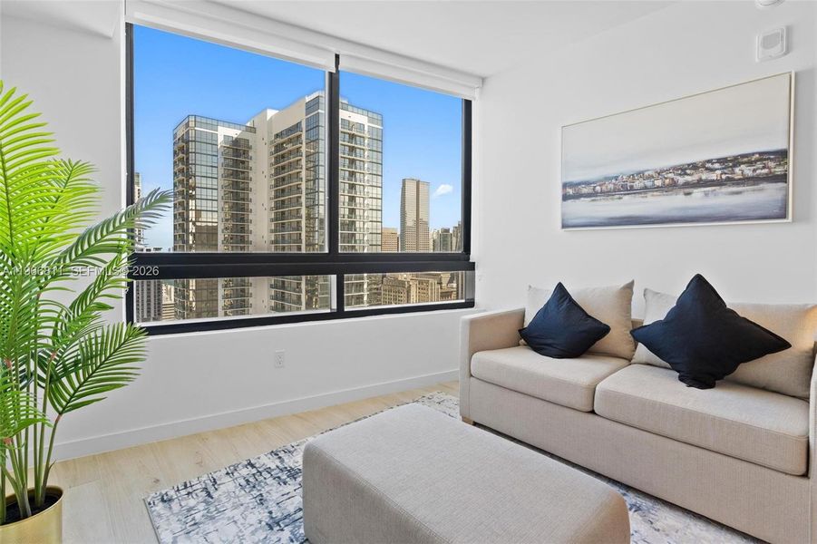 Furnished interior view inside a new home in , Miami (Image 17).