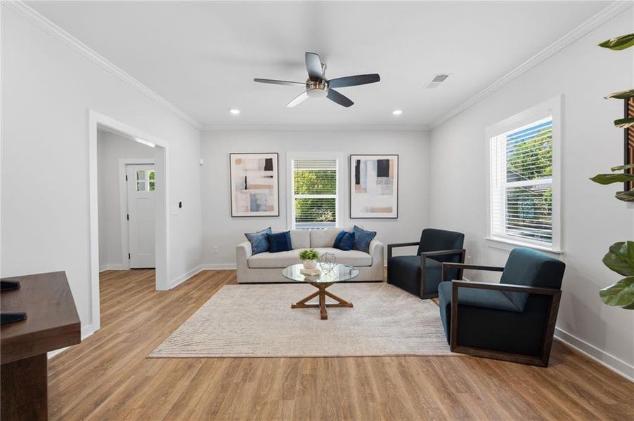 Furnished interior view inside a new home in , Atlanta (Image 9).