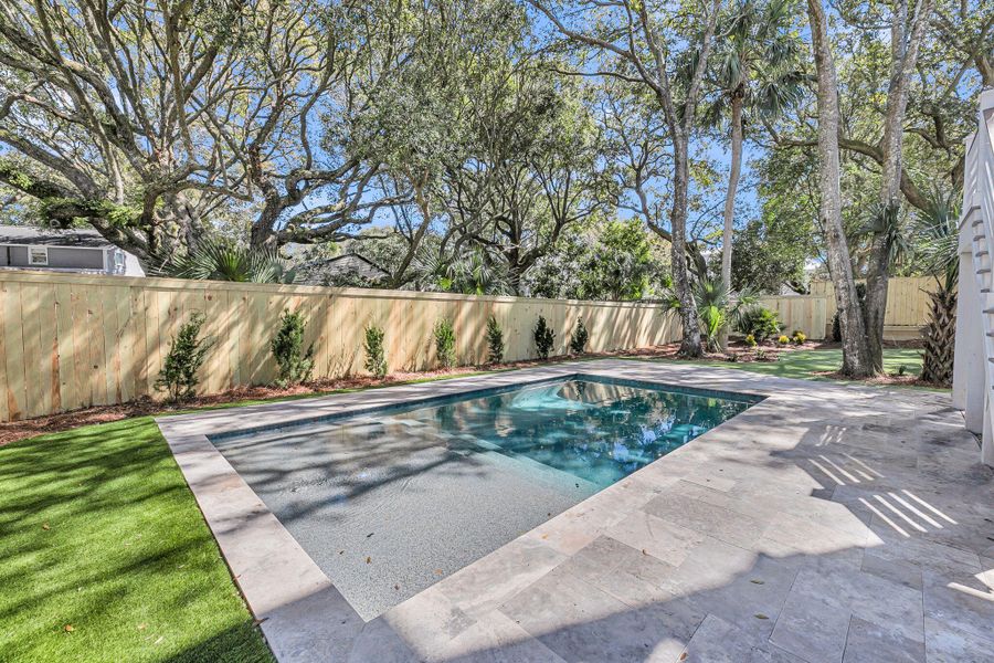 Exterior details and patio area of a home in , Isle Of Palms (Image 39).