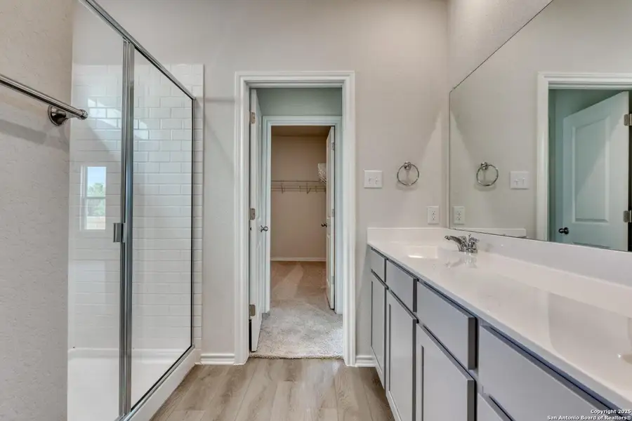 Furnished interior view inside a new home in Meadows at Hennersby Hollow 40's, San Antonio (Image 12).