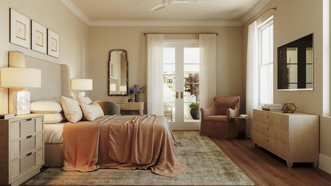 Furnished interior view inside a new home in , Charleston (Image 10).