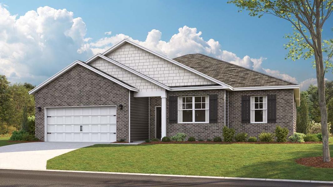 Representative exterior photo of a completed home built from the Booth by D.R. Horton in Whispering Springs, Maryville, TN (Image 2).