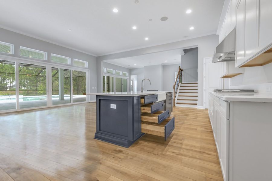 Representative furnished interior of a home built from the Caspian by Riverside Homes in Hidden Creek at SilverLeaf, St. Augustine (Image 11).
