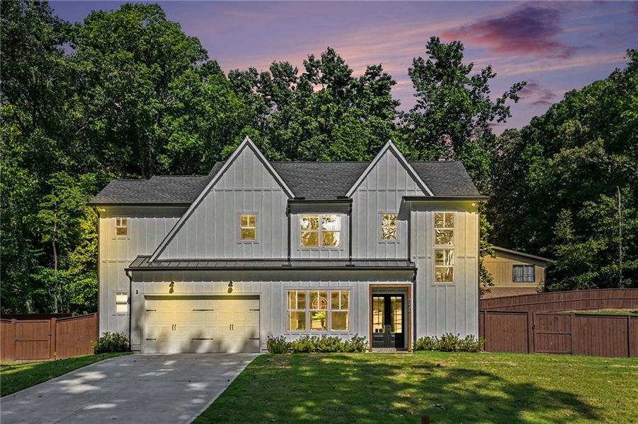 Front exterior of a new home in , Smyrna, GA, highlighting curb appeal (Image 25).