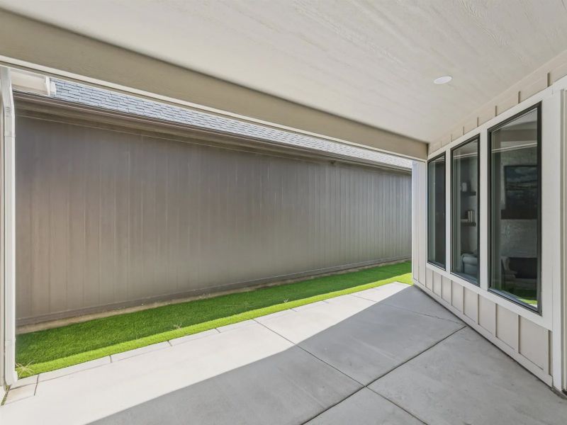 Exterior details and patio area of a home in The Courtyards at The Moorings, Wichita (Image 3). Exterior details and patio area of a home in The Courtyards at The Moorings, Wichita (Image 3).