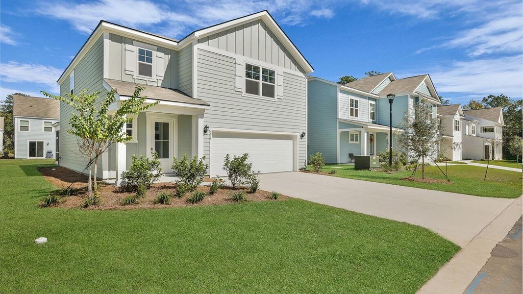 Front exterior of a new home in Founders Corner, Summerville, SC, highlighting curb appeal (Image 15).