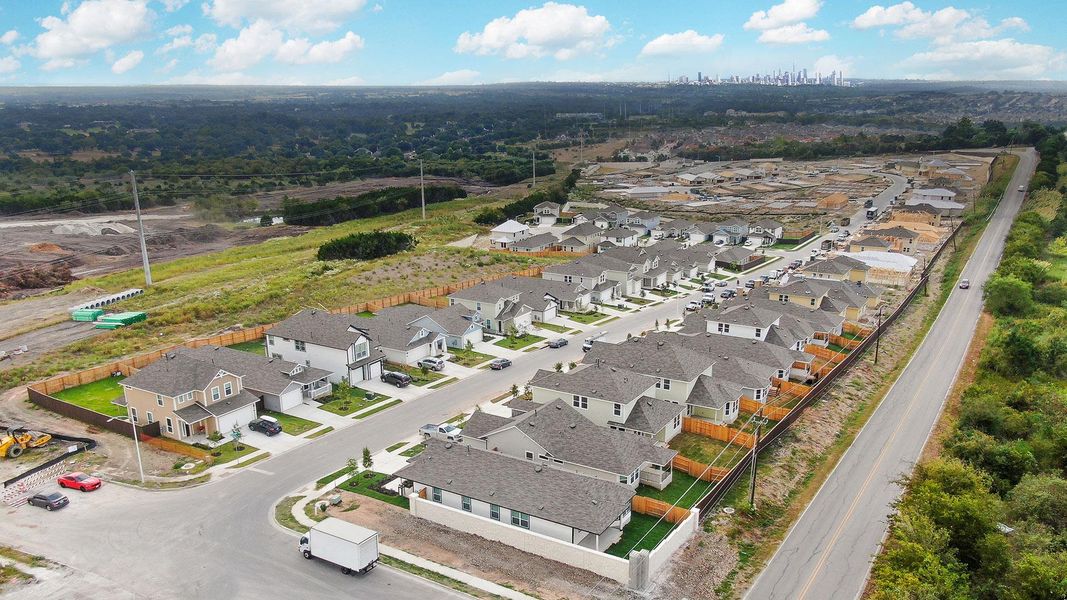 Birds eye view of property featuring a residential view