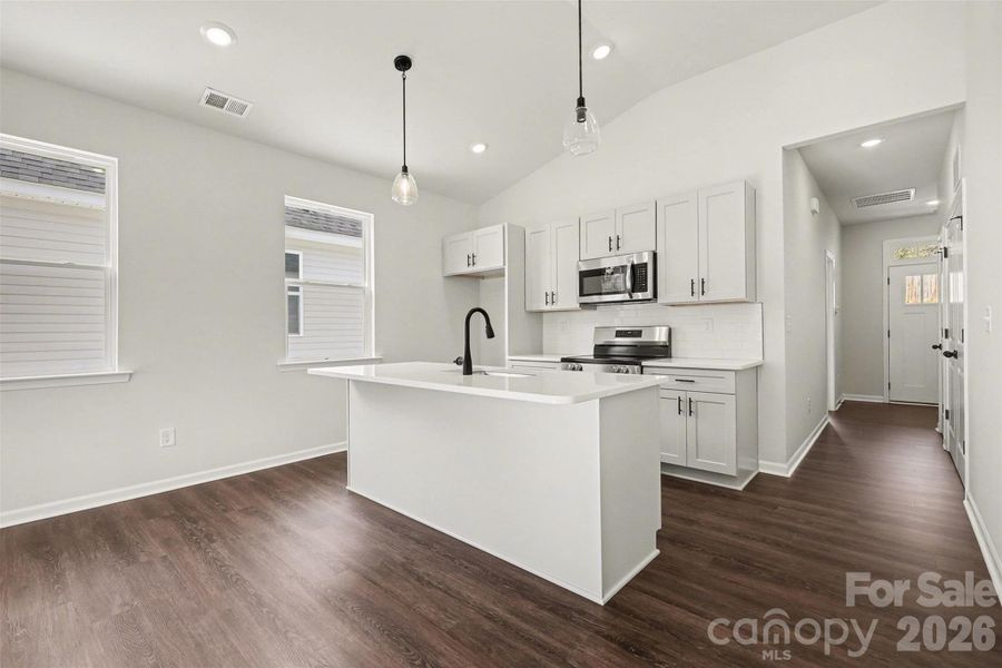 Furnished interior view inside a new home in , Lowell (Image 10).