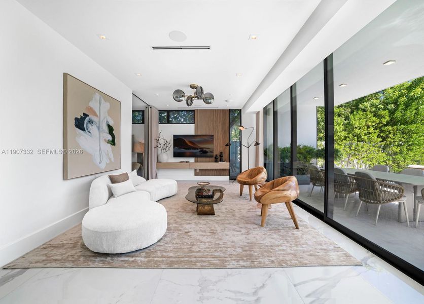 Furnished interior view inside a new home in , Miami Beach (Image 37). Furnished interior view inside a new home in , Miami Beach (Image 37).