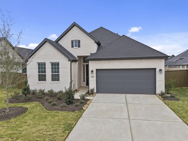 Front exterior of a new home in Attwater, Waller, TX, highlighting curb appeal (Image 11).