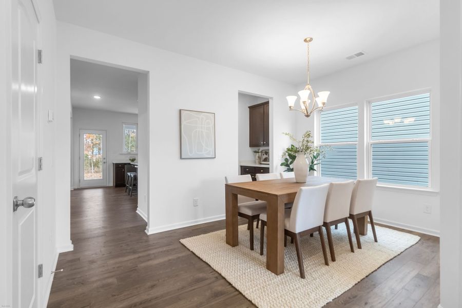 Furnished interior view inside a new home in Homecoming, Ravenel (Image 4).