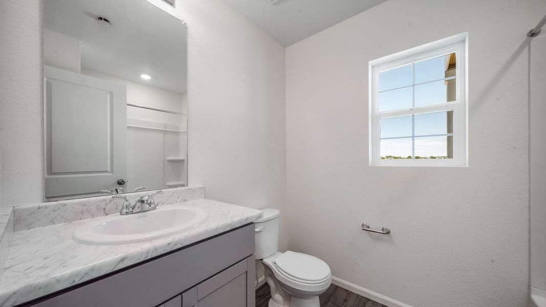 Furnished interior view inside a new home in Thompson River Ranch, Johnstown (Image 20).