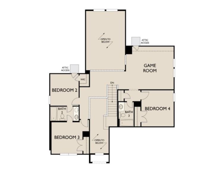 2D floor plan layout of this home in Cedar Pointe, Crosby, TX (Image 3).