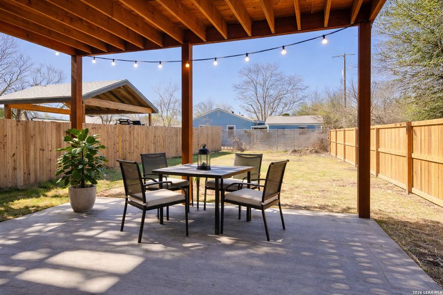Exterior details and patio area of a home in , San Antonio (Image 29).