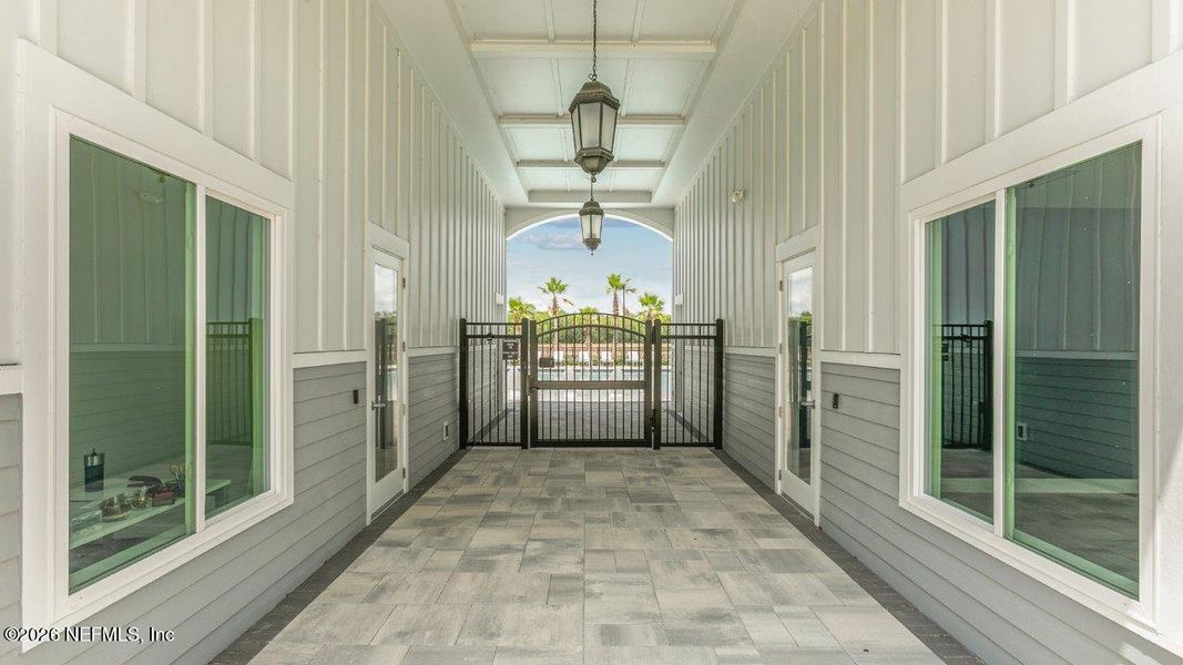 Exterior details and patio area of a home in Sawmill Branch, Palm Coast (Image 27).
